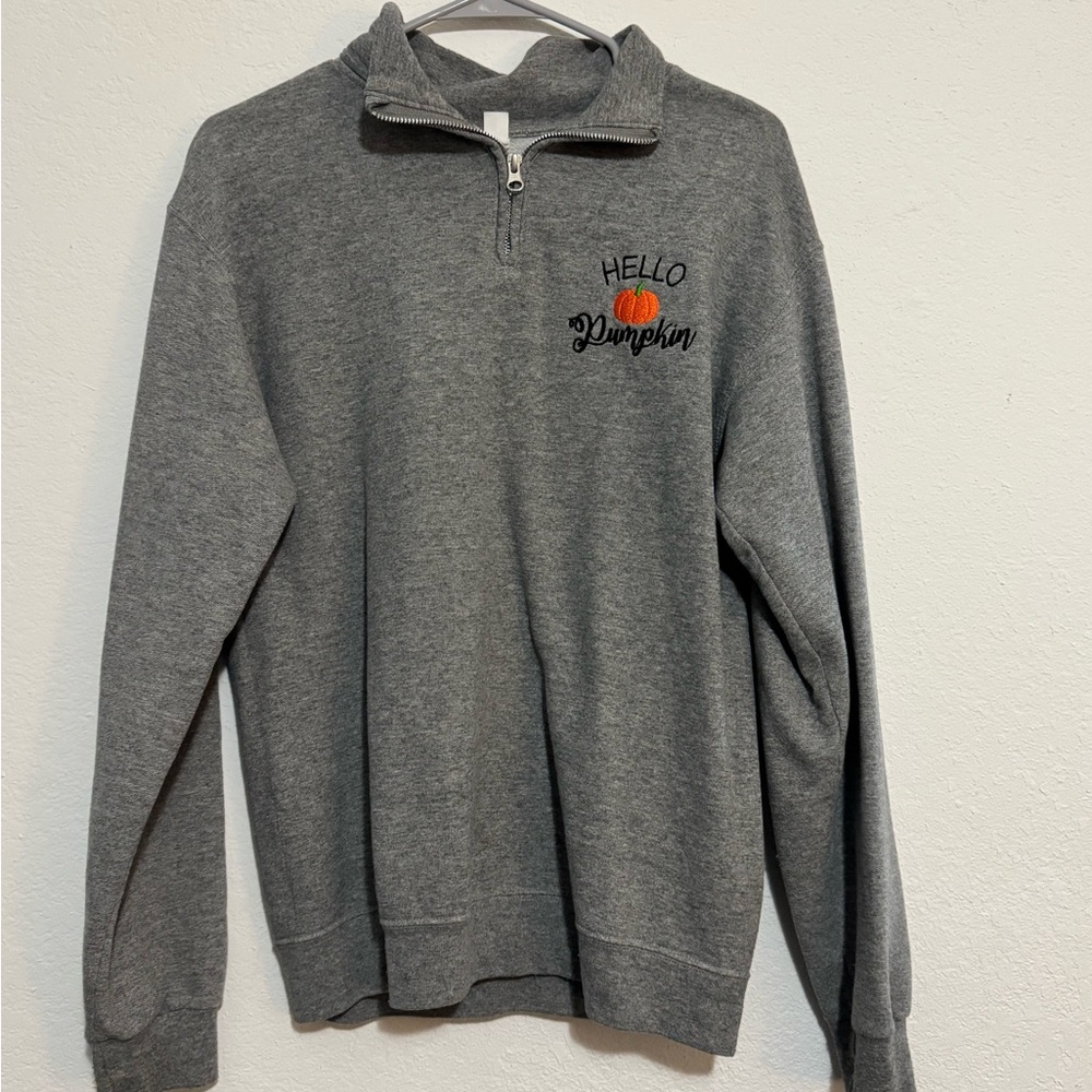 Gray Quarter-Zip Sweater